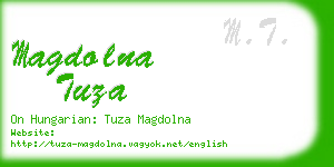 magdolna tuza business card